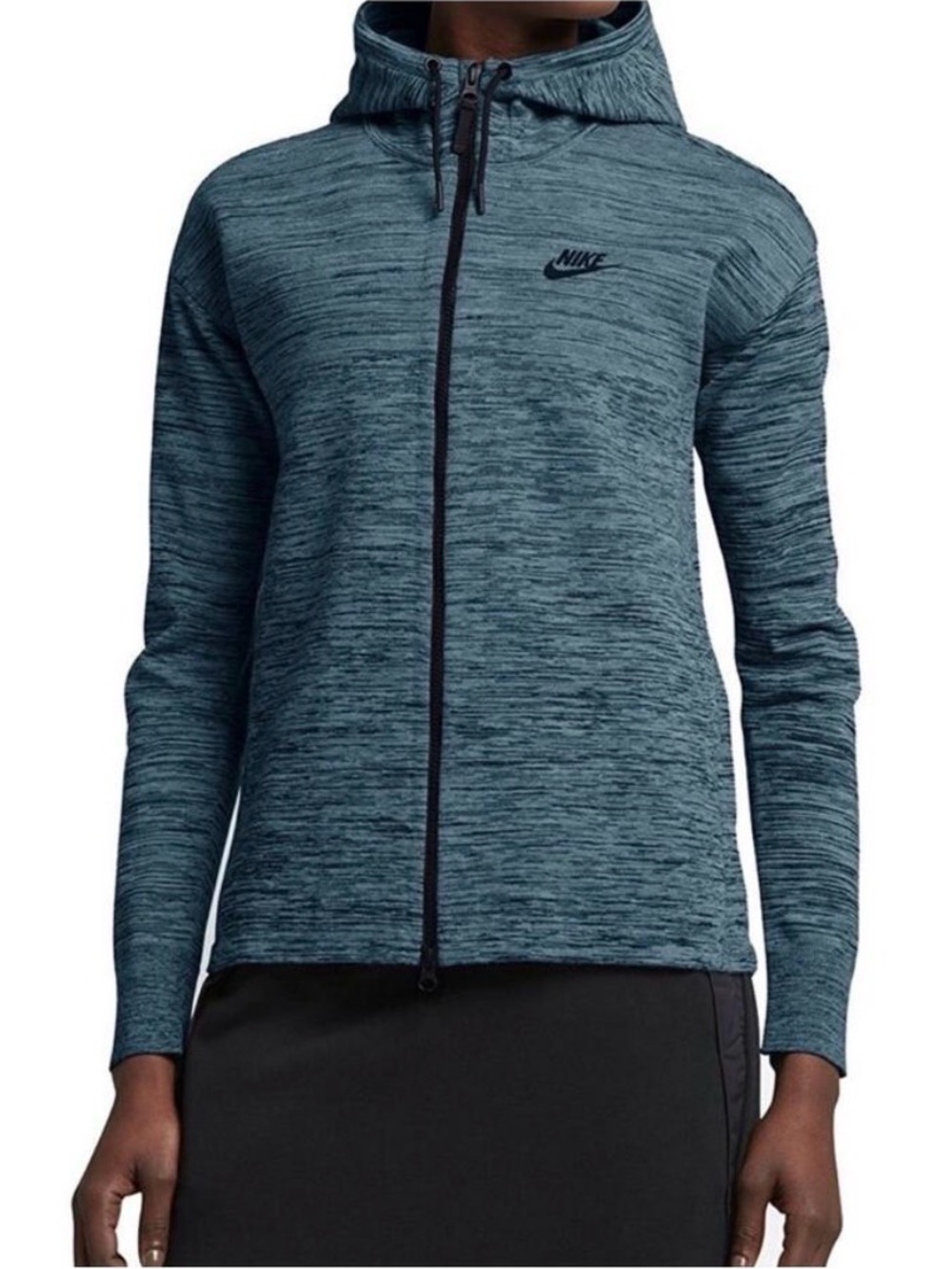 Nike Blue Heather Full-Zip Hooded Sweatshirt